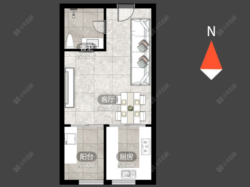 吾悦广场悦+公寓房源户型图 常州吾悦广场悦+公寓在售二手房源户型图_小牛看房