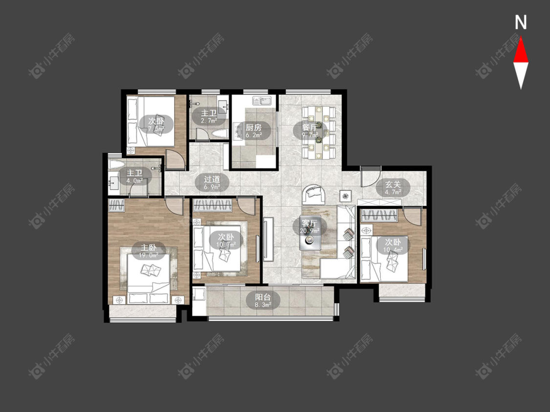 常州雅居乐路劲棠颂在售二手房源户型图_小牛看房