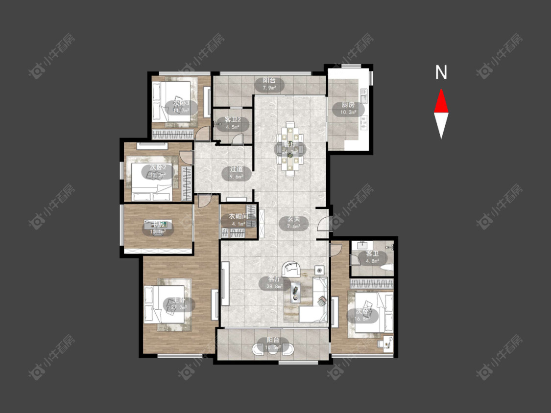 九龙仓国宾1号房源户型图 常州九龙仓国宾1号在售二手房源户型图_小牛看房