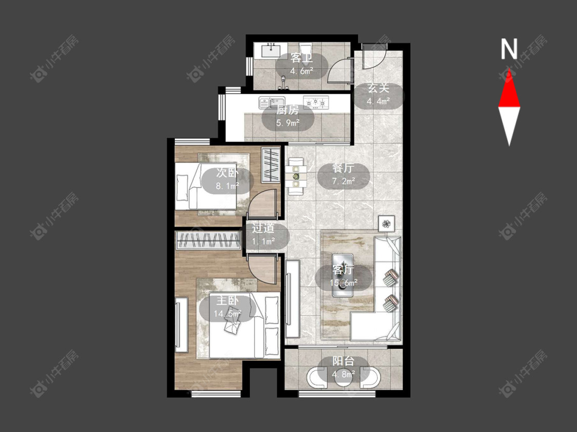 常州泰盈八千里在售二手房源户型图_小牛看房