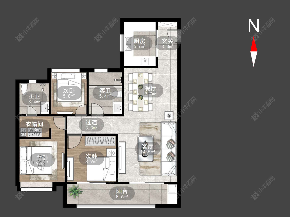 衡麓世家房源户型图 常州衡麓世家在售二手房源户型图_小牛看房