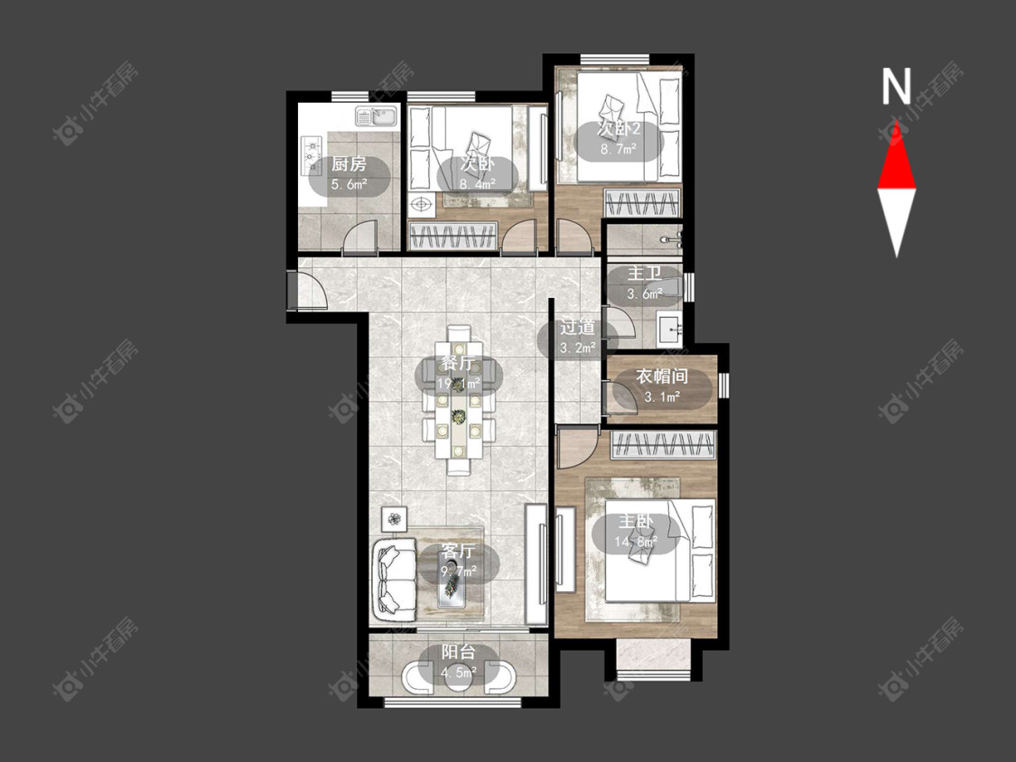 中海锦珑湾房源户型图 常州中海锦珑湾在售二手房源户型图_小牛看房