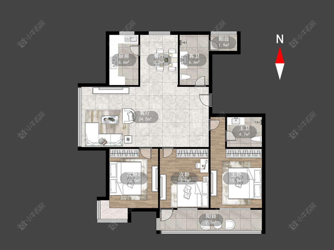 常州盛世名门在售二手房源户型图_小牛看房