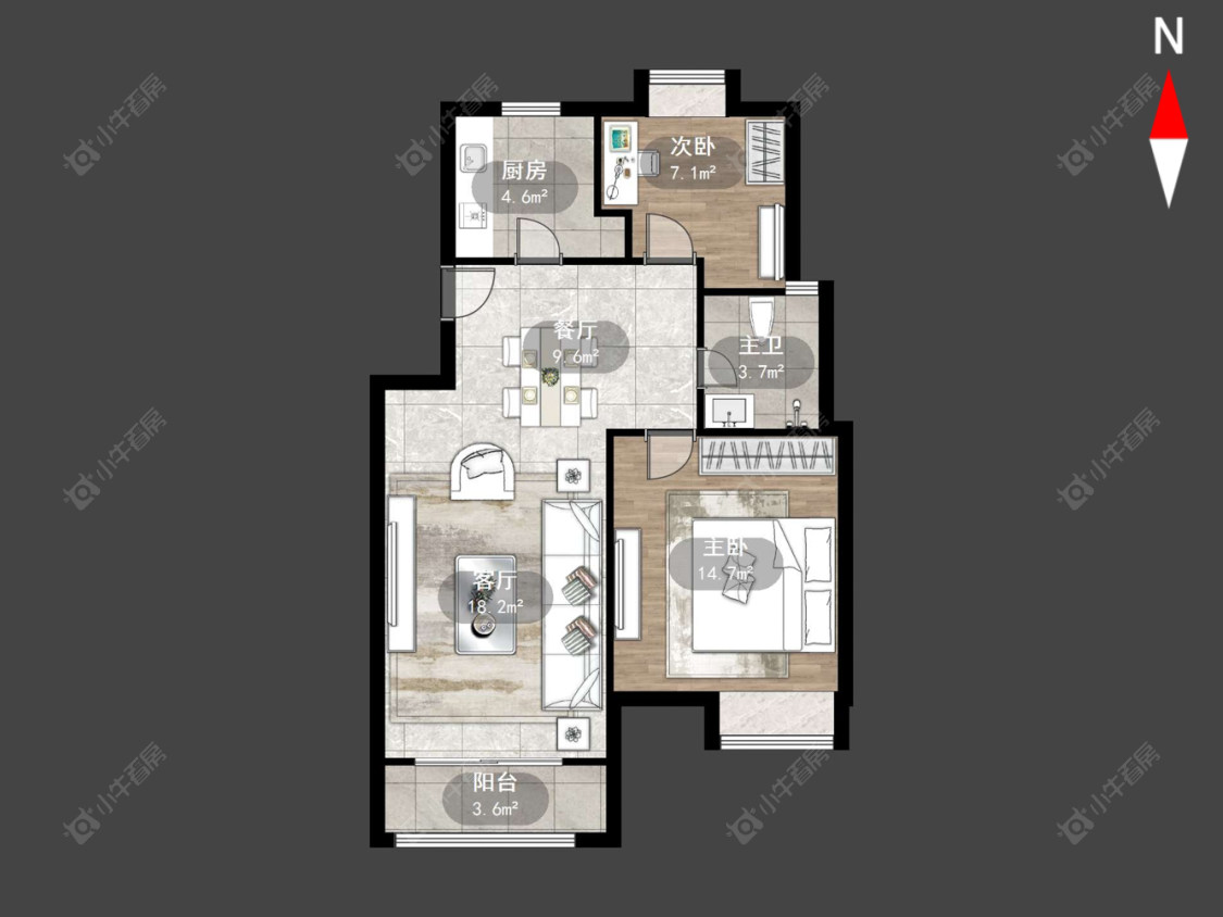 常州金色新城东区在售二手房源户型图_小牛看房