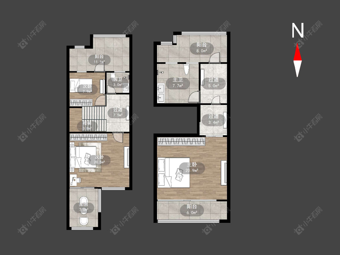 常州银河湾明苑别墅区在售二手房源户型图_小牛看房