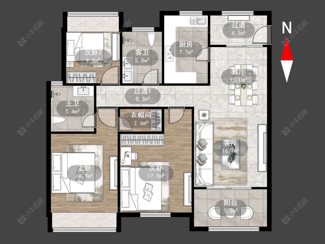 常州金源名府在售二手房源户型图_小牛看房