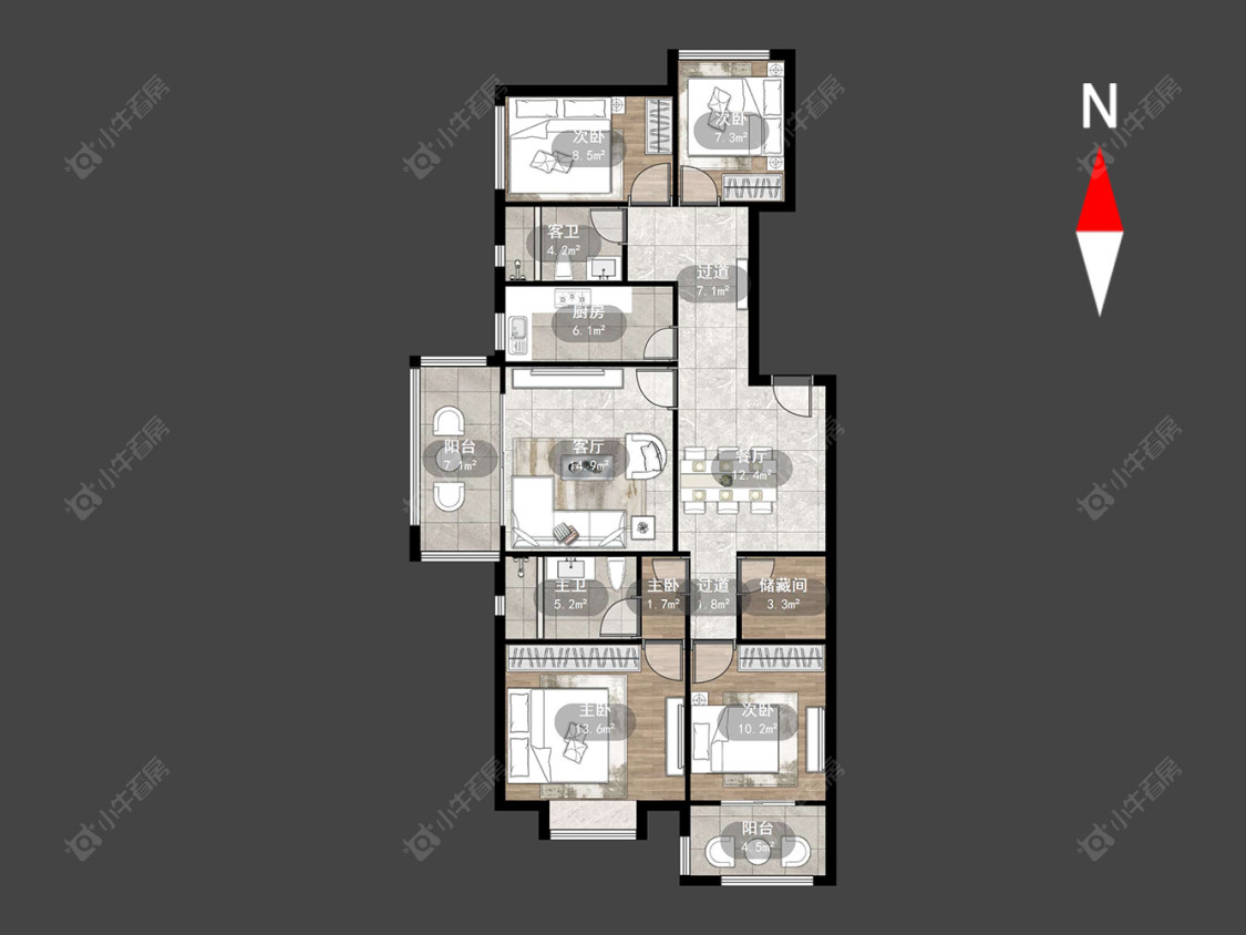 常州星悦花都在售二手房源户型图_小牛看房