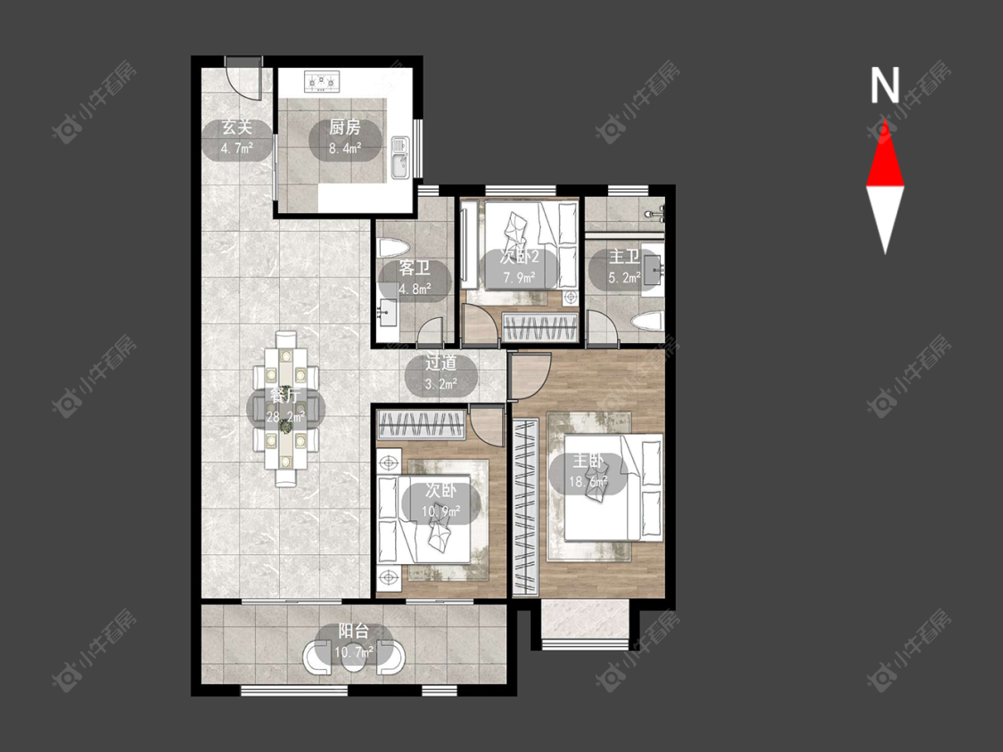 常州新城樾隽中央在售二手房源户型图_小牛看房