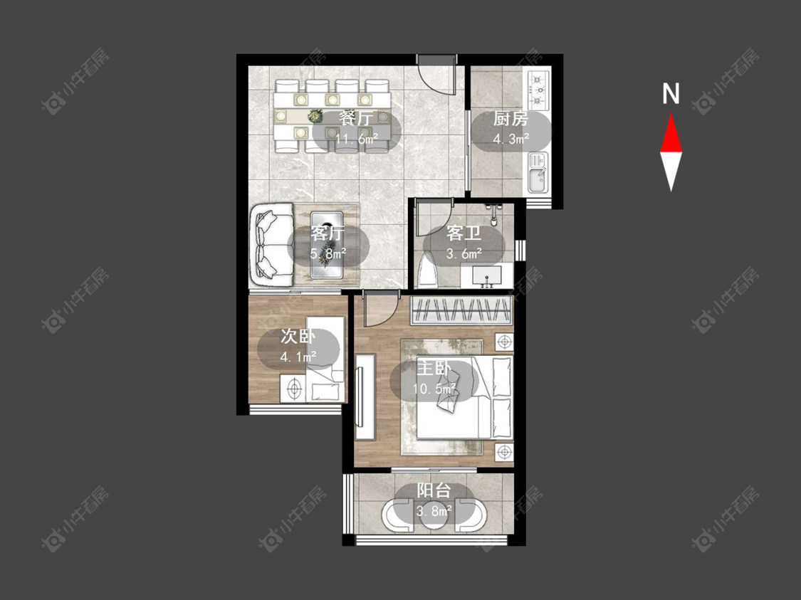 常州永宁星座公寓在售二手房房源户型图_小牛看房