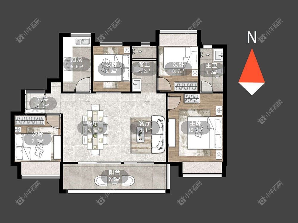 常州碧桂园都市森林在租房源户型图_小牛看房