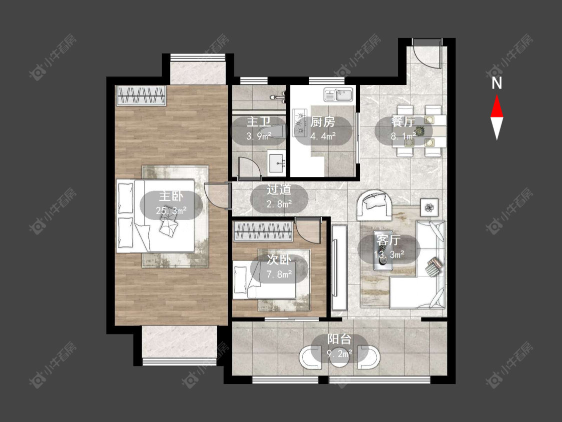 路劲誉湖湾房源户型图 常州路劲誉湖湾在售二手房源户型图_小牛看房
