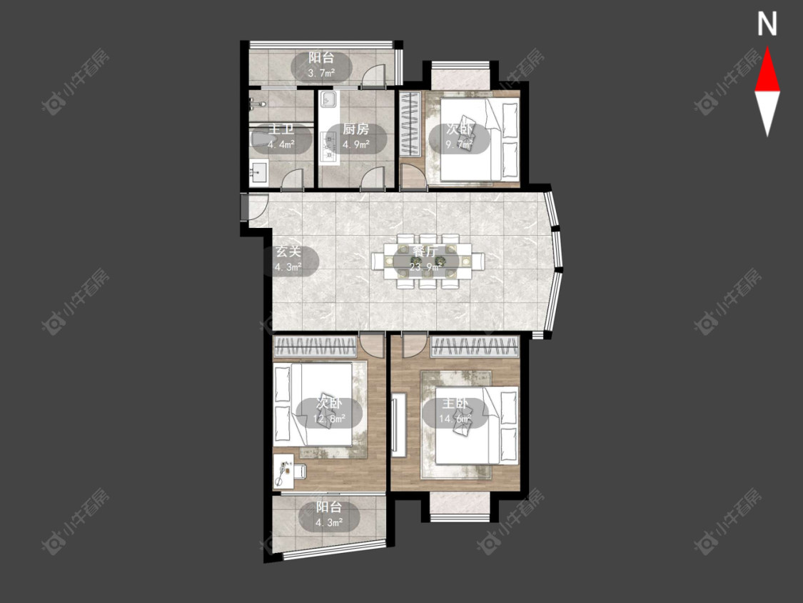 新奥佳园房源户型图 常州新奥佳园在售二手房源户型图_小牛看房