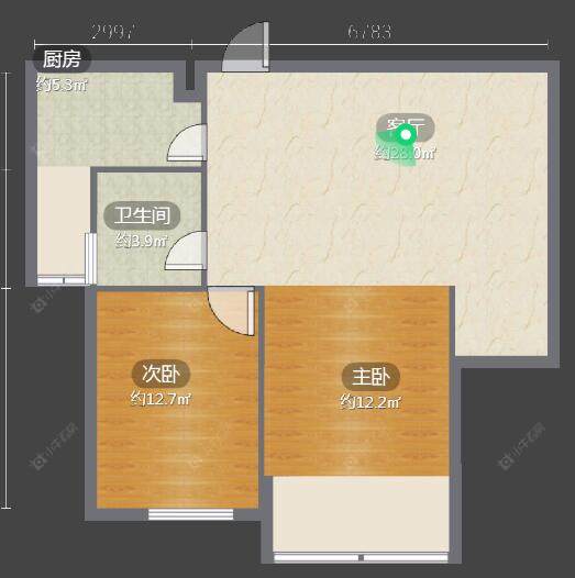 常州青枫公馆在售二手房源户型图_小牛看房