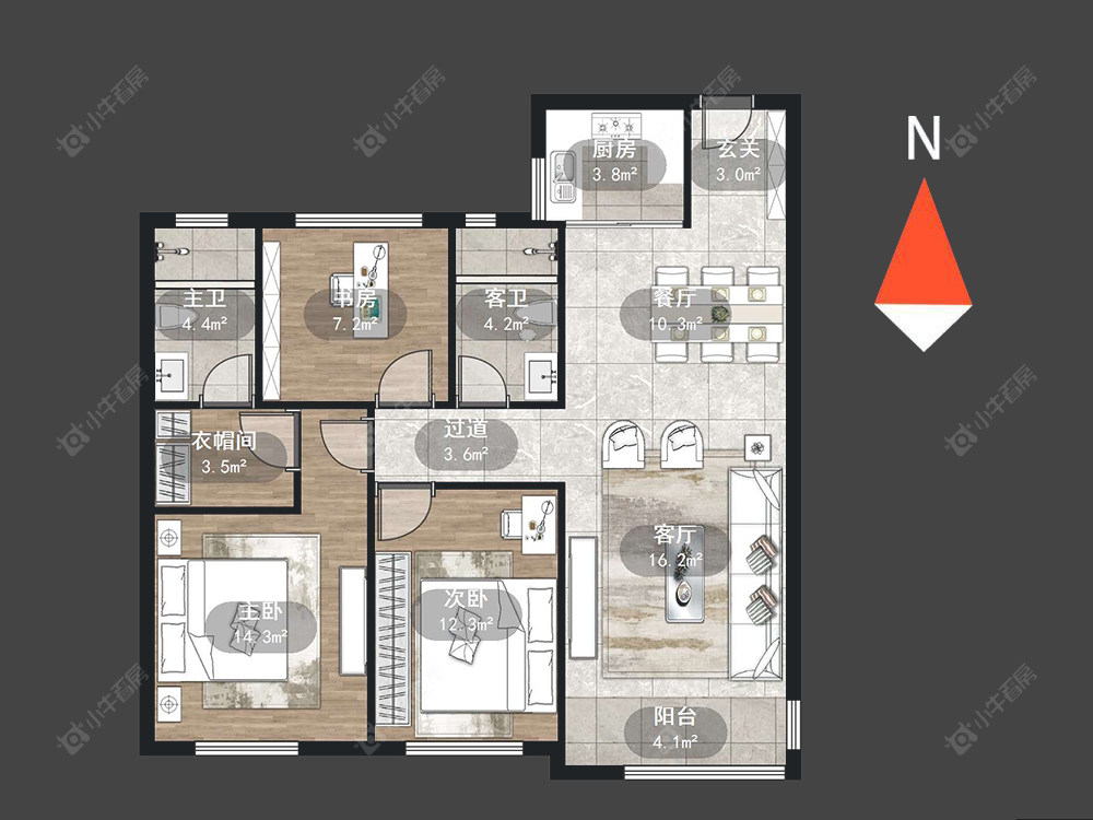 常州路劲城市印象在售二手房源户型图_小牛看房