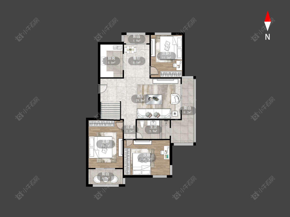 常州聚和家园在售二手房源户型图_小牛看房