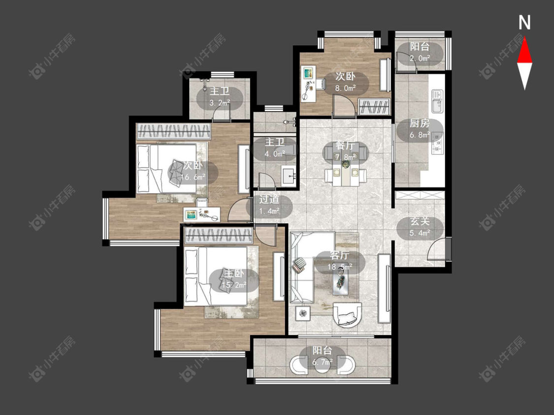 凯尔枫尚花园房源户型图 常州凯尔枫尚花园在售二手房源户型图_小牛看房