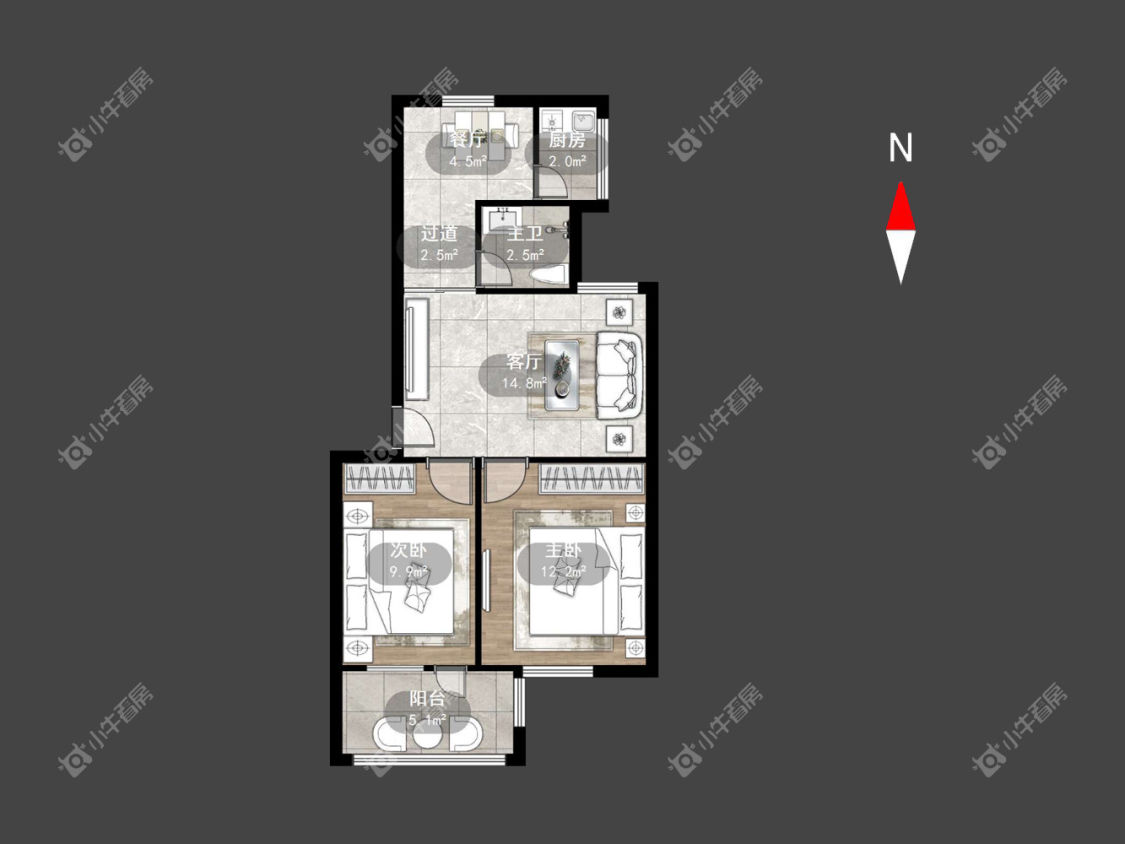 常州兰翔新村在租房源户型图_小牛看房