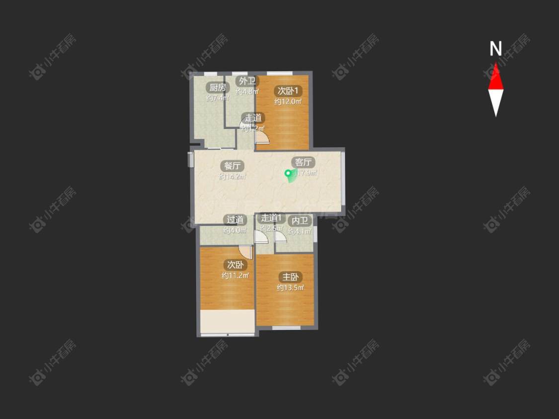 河枫御景花苑房源户型图 常州河枫御景花苑在售二手房源户型图_小牛看房