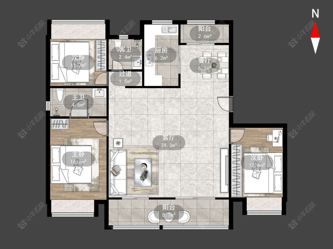 常州璞悦缦宸在售二手房源户型图_小牛看房