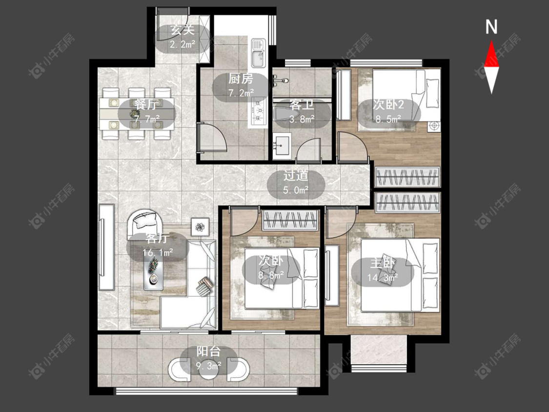 常州东方君开在售二手房源户型图_小牛看房