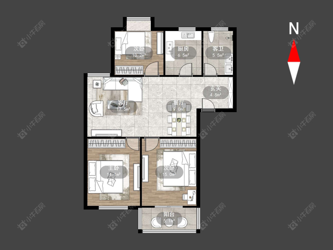 常州花之园在售二手房源户型图_小牛看房