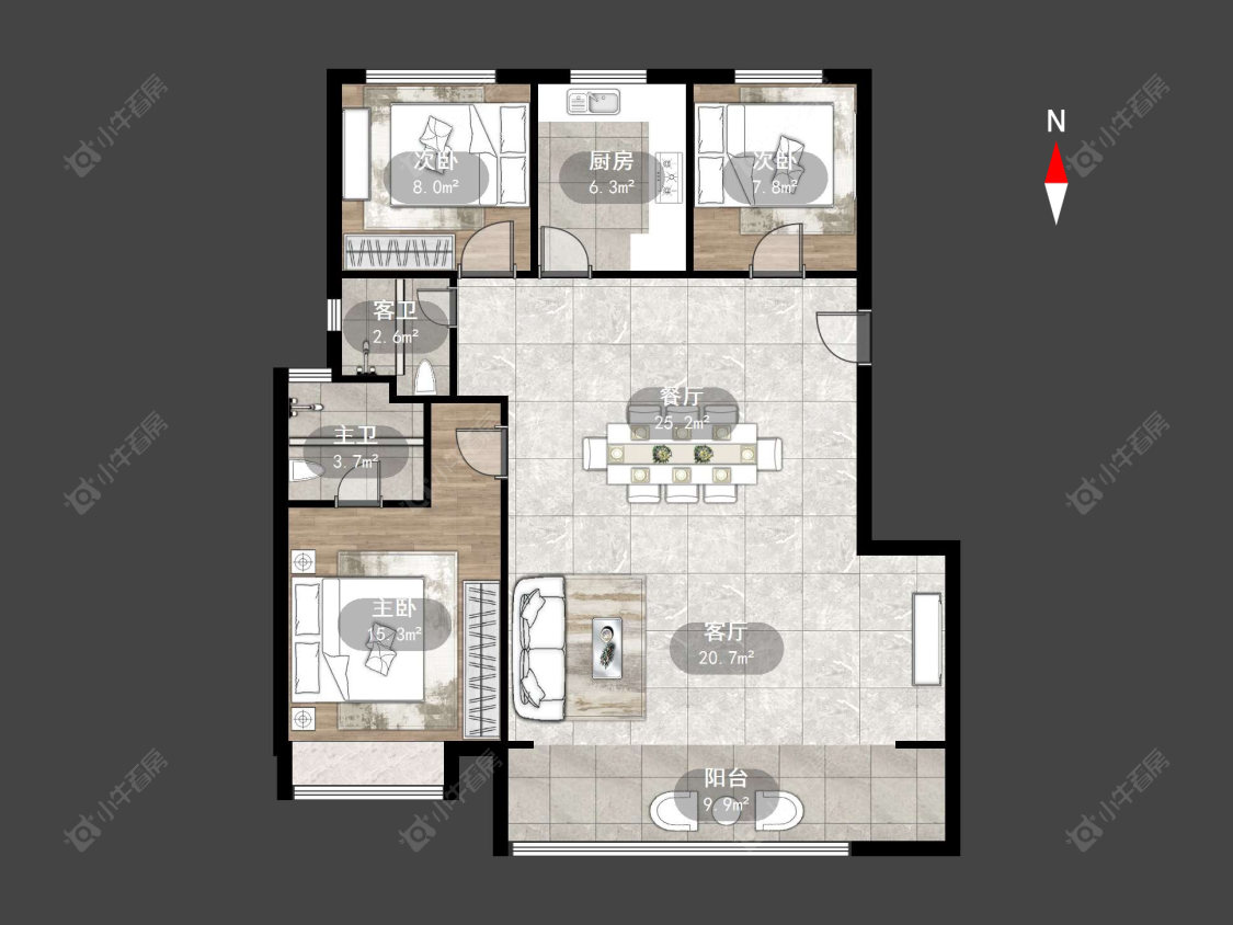 保利金紫花园房源户型图 常州保利金紫花园在售二手房源户型图_小牛看房