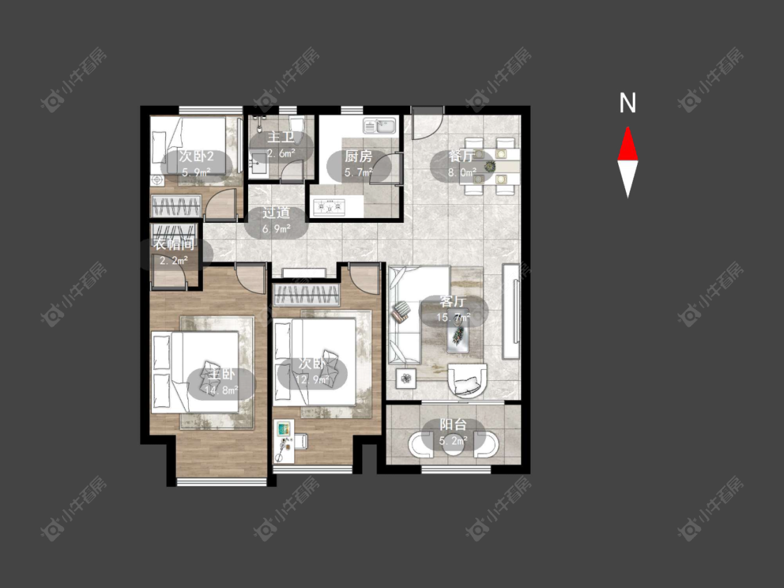 九龙仓繁华里房源户型图 常州九龙仓繁华里在售二手房源户型图_小牛看房