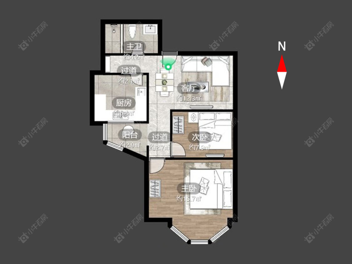 府琛商务广场房源户型图 常州府琛商务广场在售二手房源户型图_小牛看房