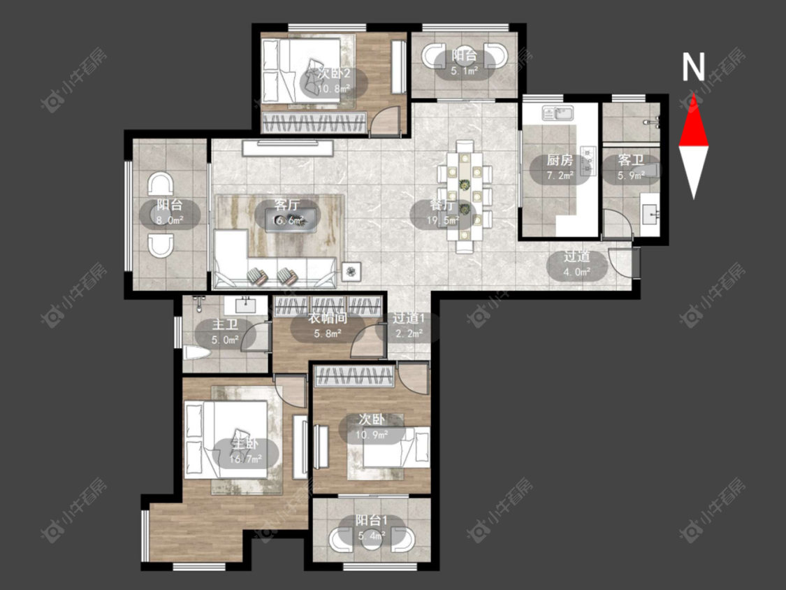 常州名桂坊在售二手房源户型图_小牛看房