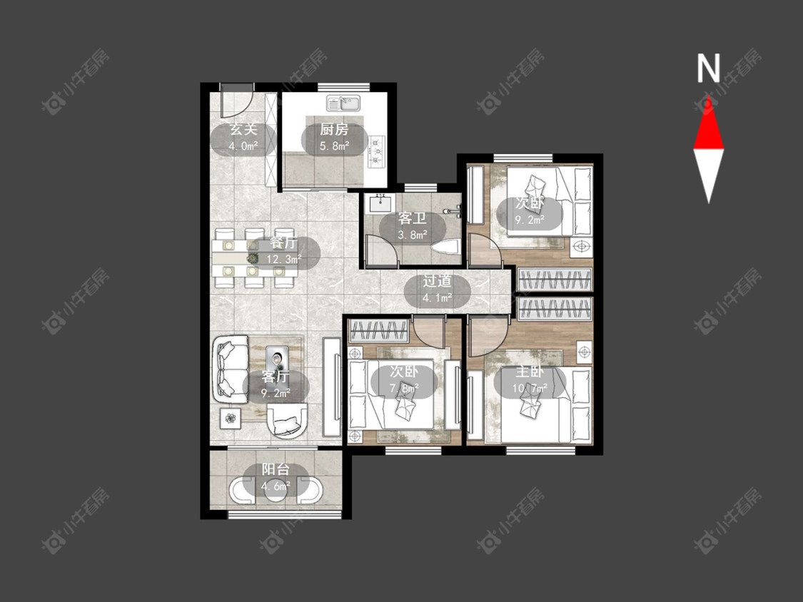 常州梅亭佳园在售二手房源户型图_小牛看房