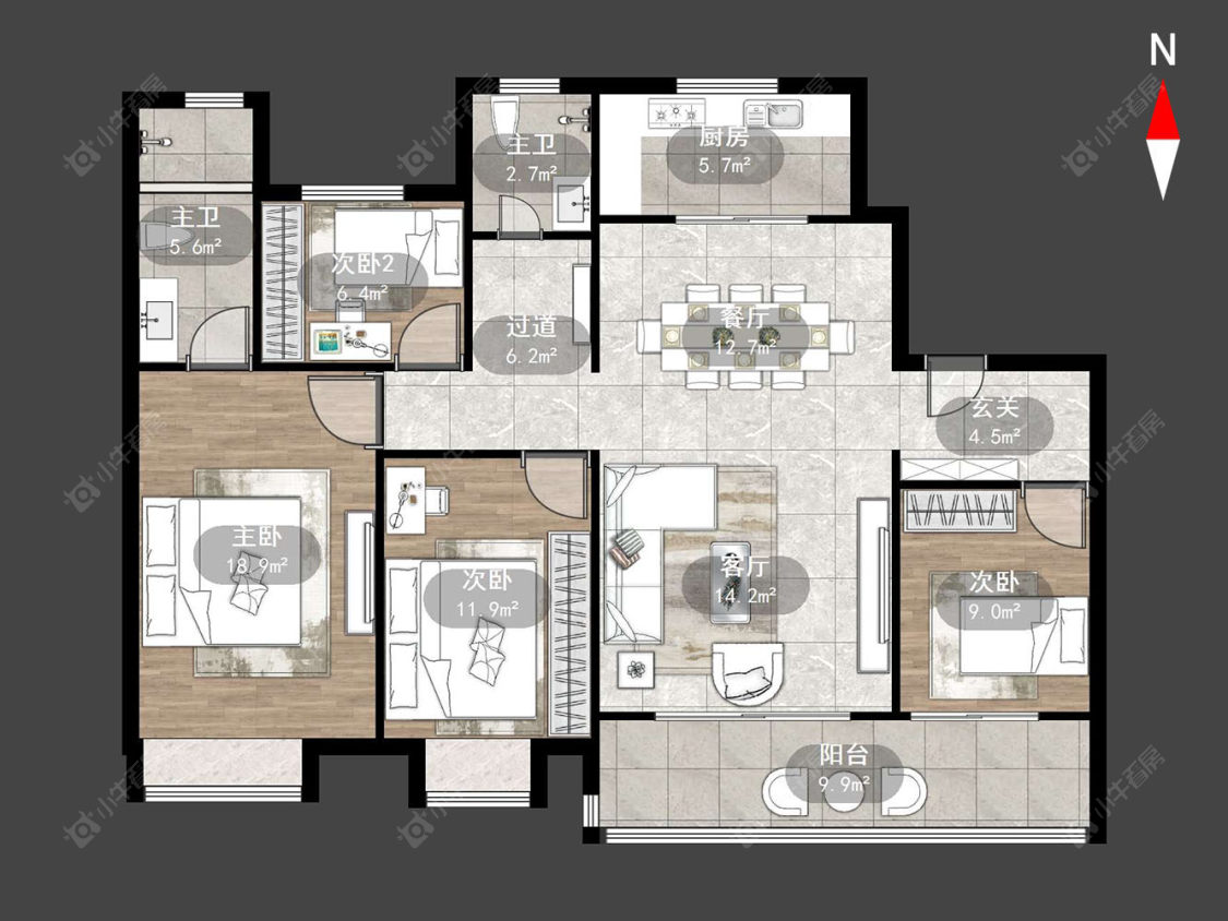 常州中南红玺台在售二手房源户型图_小牛看房