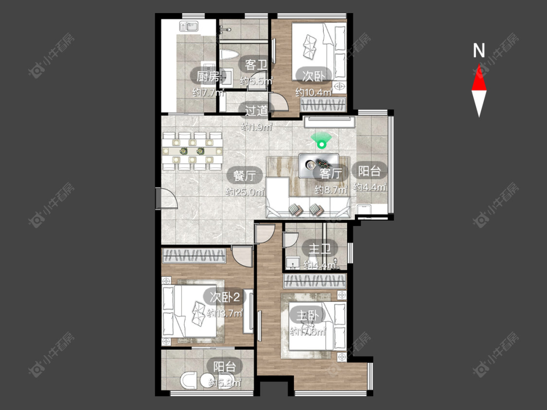 常州天润园在售二手房源户型图_小牛看房