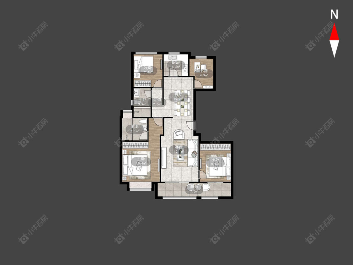 常州龙城金茂府西区在售二手房源户型图_小牛看房