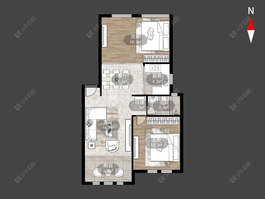 常州港龙华庭在售二手房源户型图_小牛看房