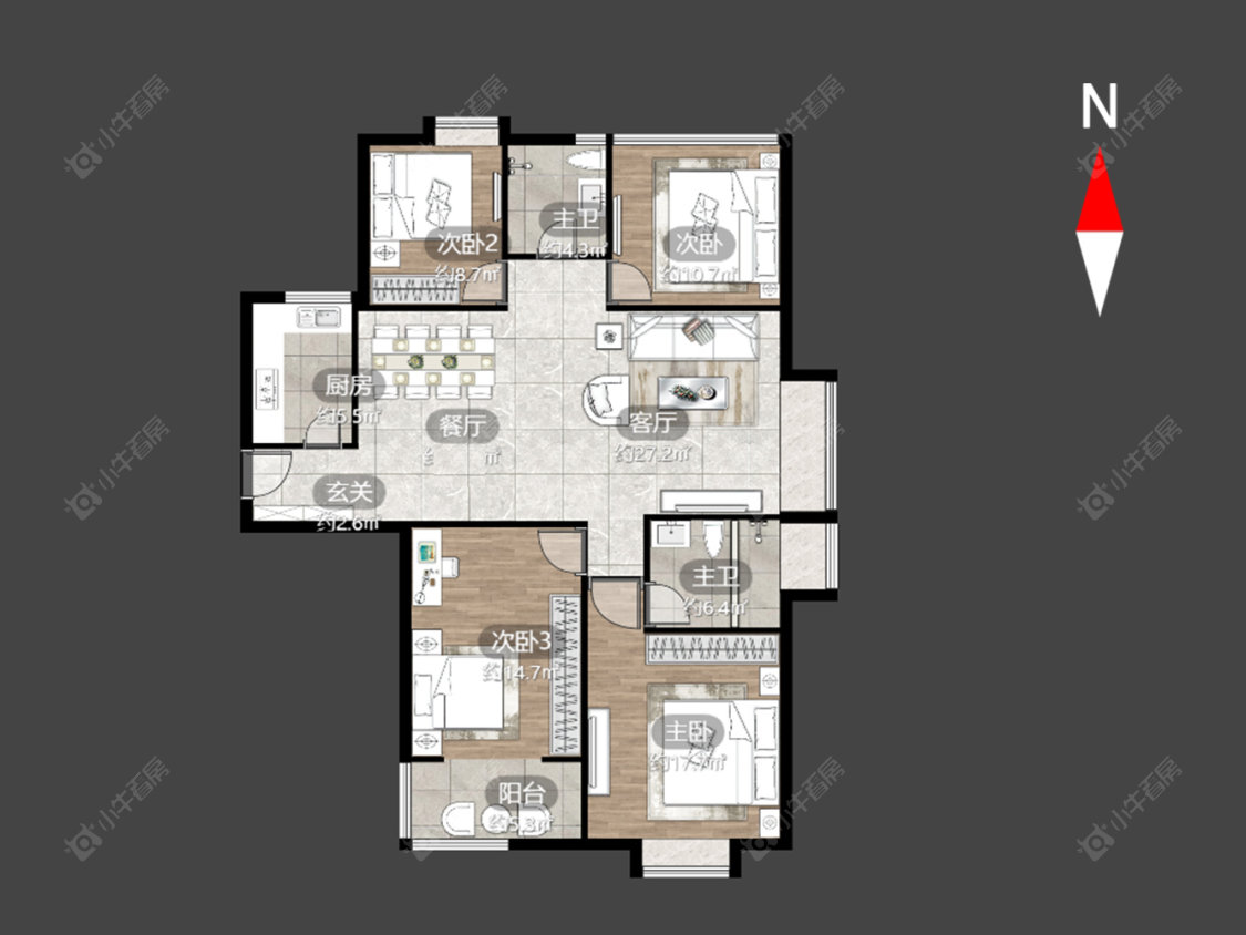 常州福地聚龙苑在售二手房源户型图_小牛看房