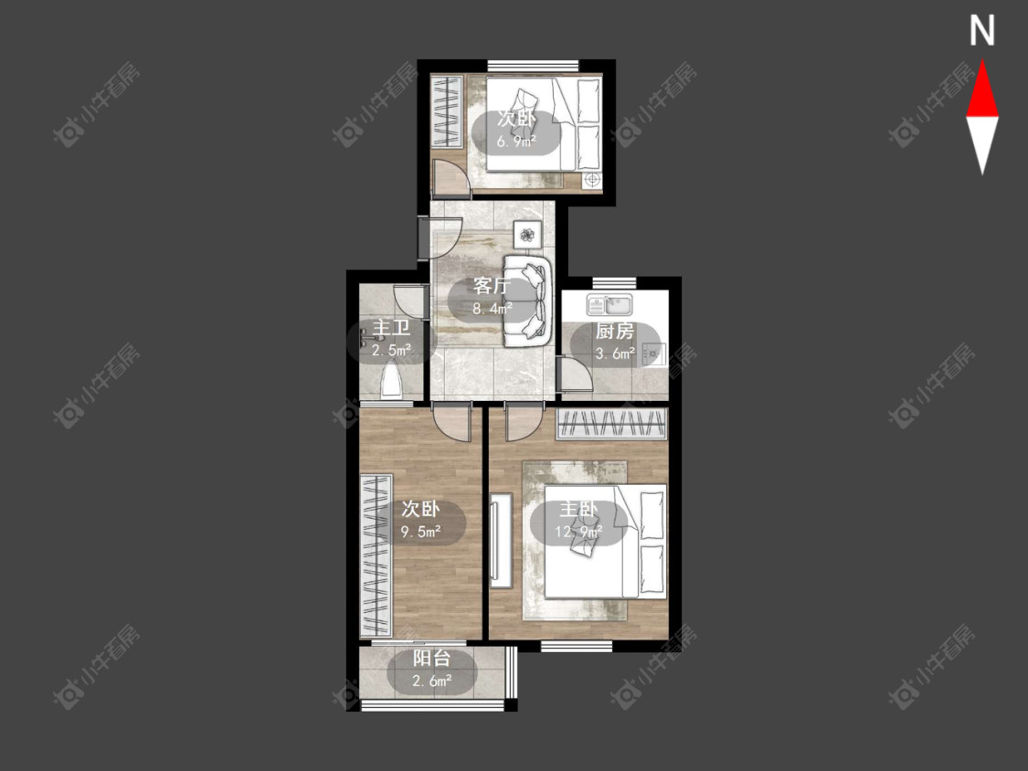 常州博爱路在售二手房源户型图_小牛看房