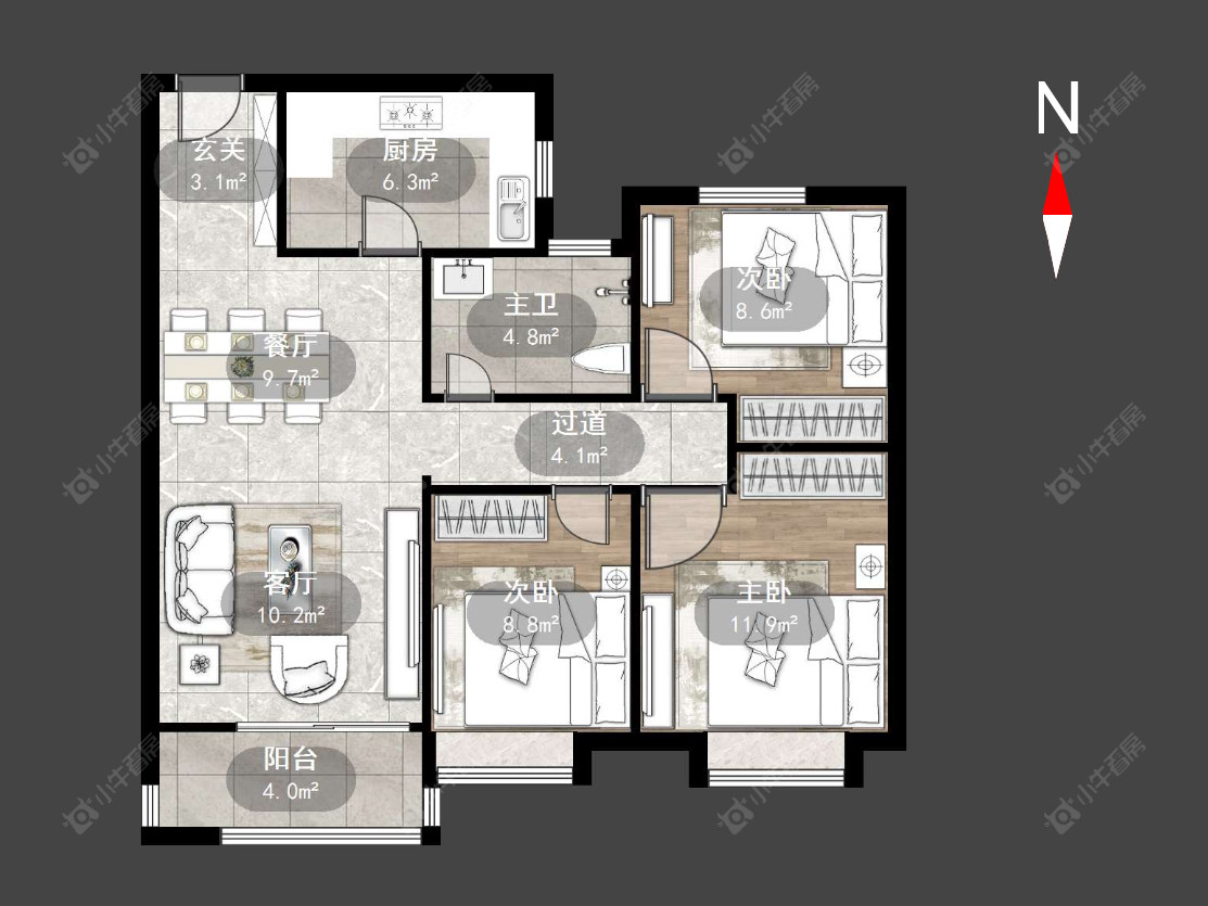 衡麓世家房源户型图 常州衡麓世家在售二手房源户型图_小牛看房