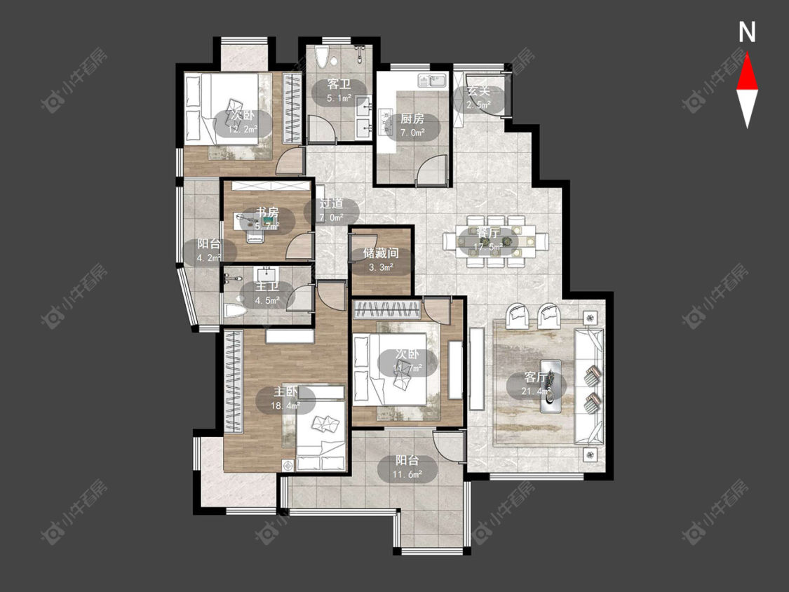 常州中天名园在售二手房源户型图_小牛看房