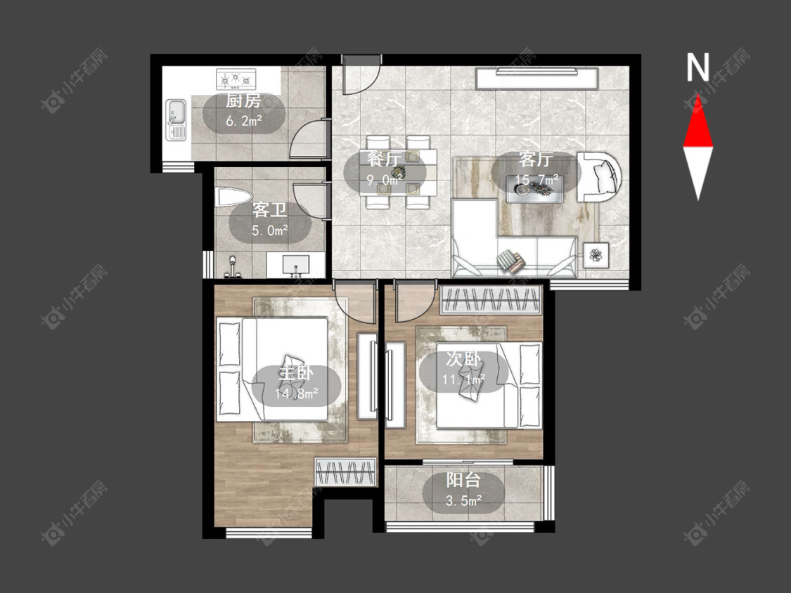 常州蓝天新苑在售二手房源户型图_小牛看房