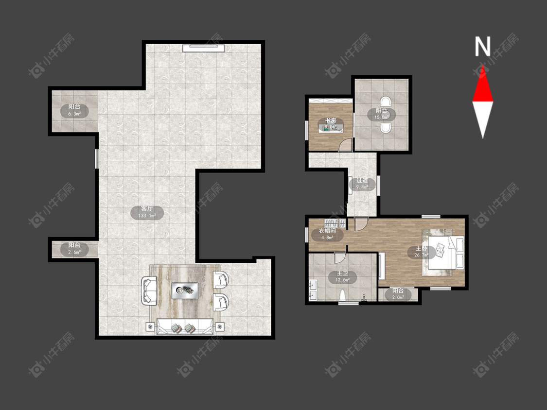 常州龙湖原山别墅区在售二手房源户型图_小牛看房
