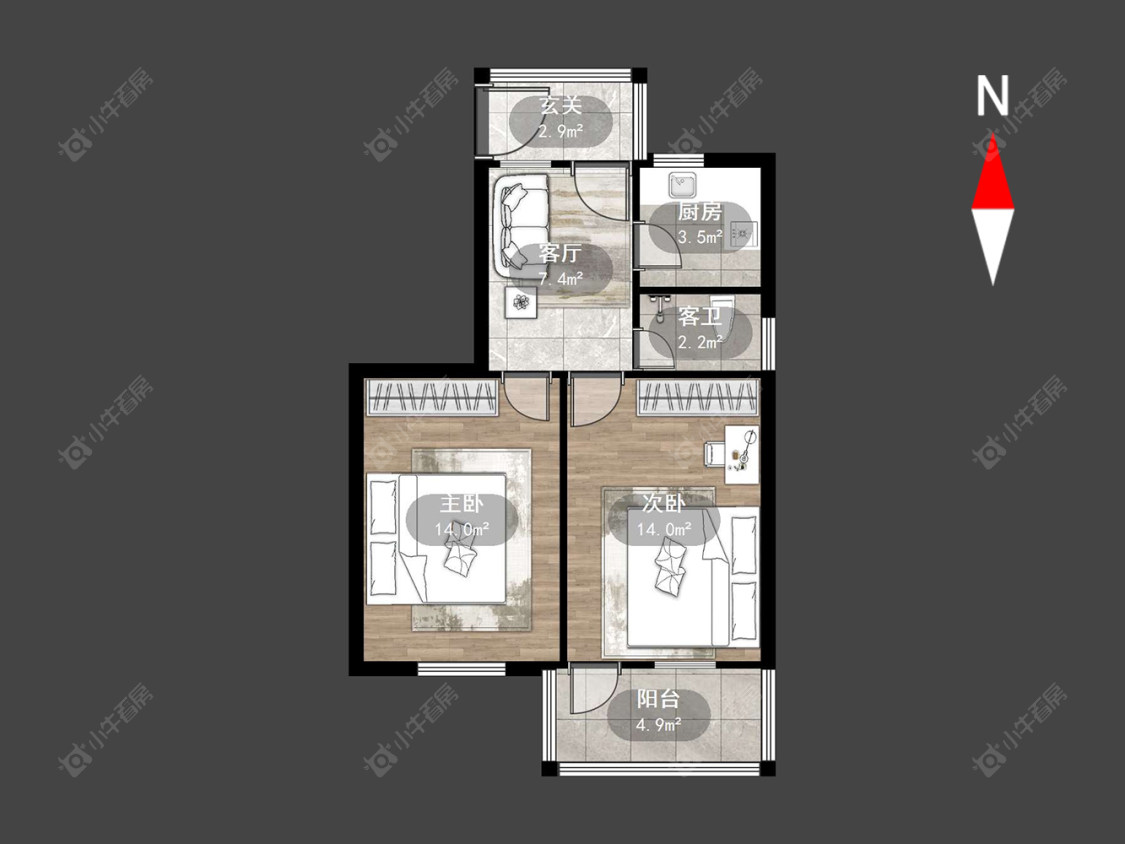 常州机械新村在售二手房源户型图_小牛看房