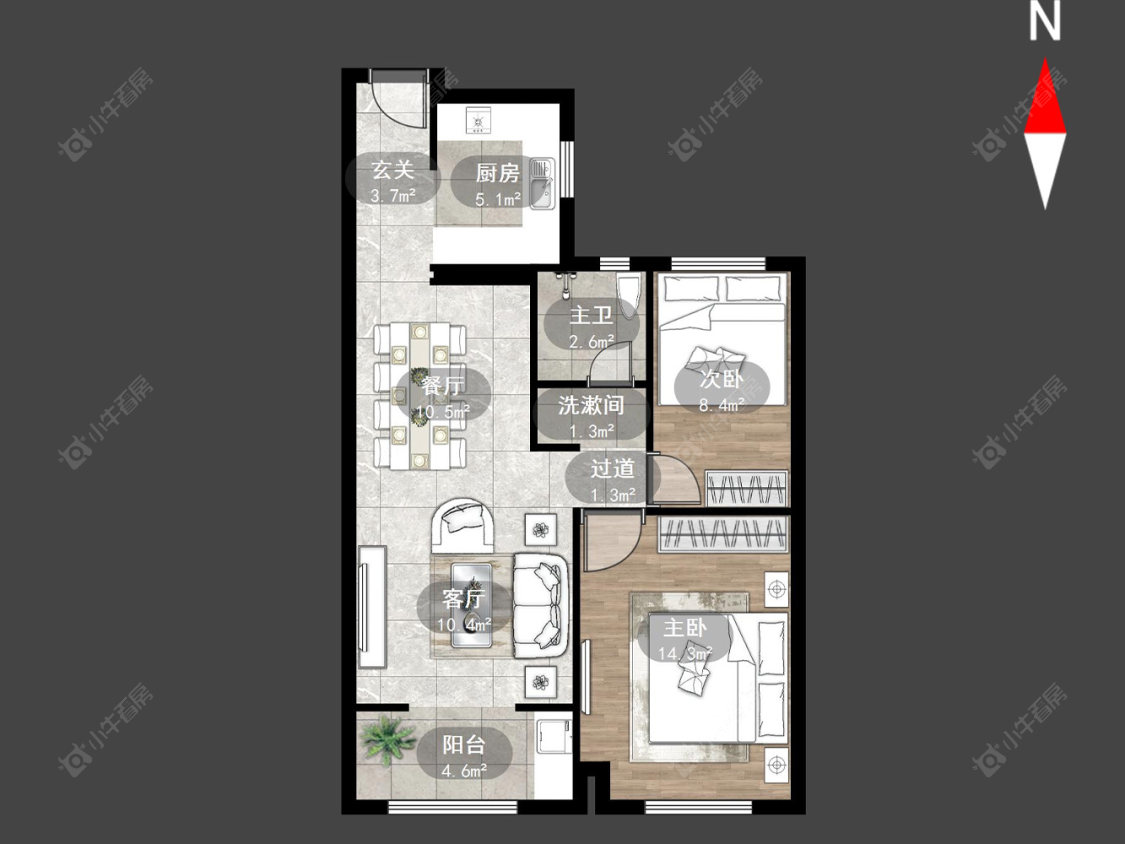 常州海华花园在售二手房源户型图_小牛看房