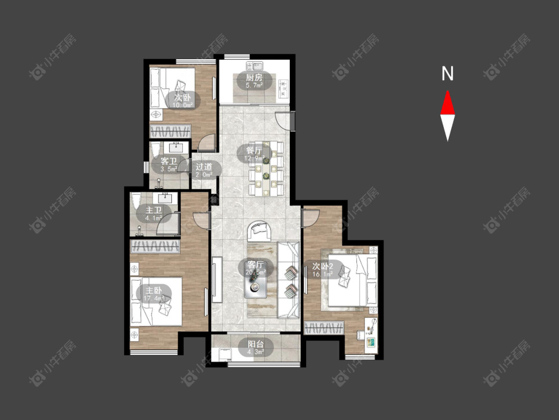 常州吟枫苑东区在售二手房源户型图_小牛看房