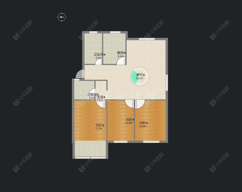 常州朝阳花园在售二手房源户型图_小牛看房