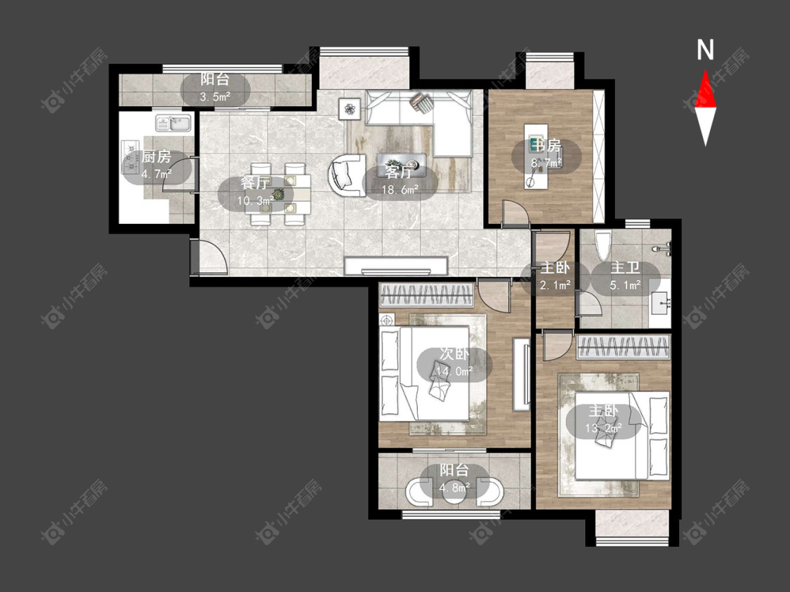 世纪华城西区房源户型图 常州世纪华城西区在售二手房源户型图_小牛看房