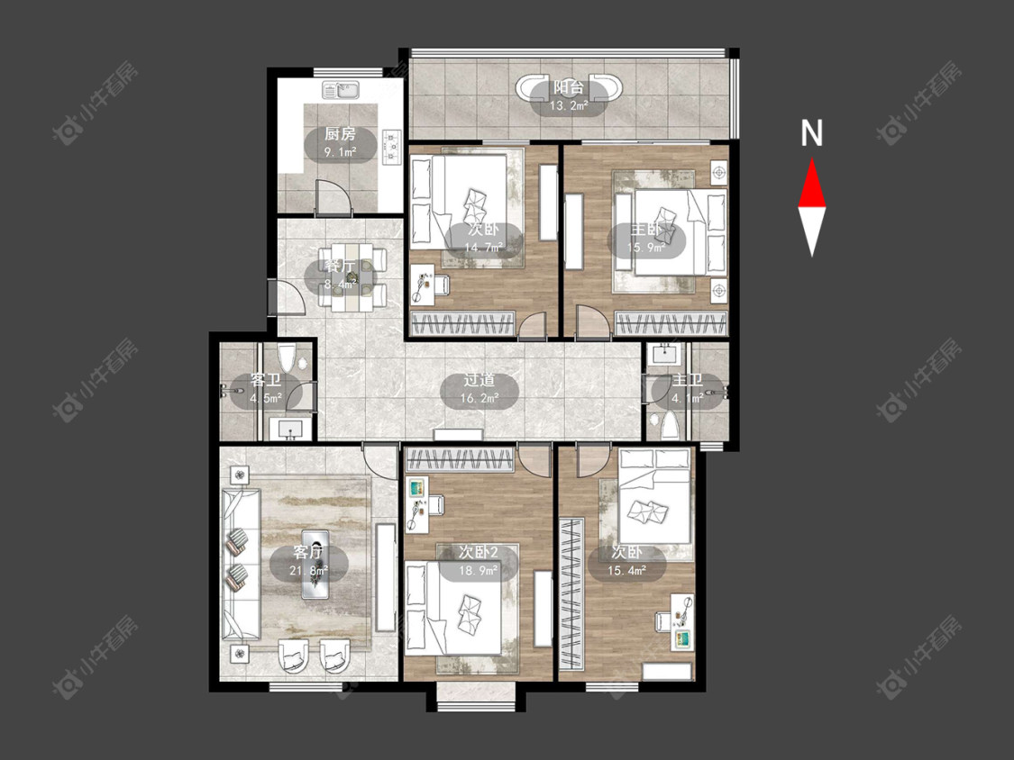 魏村花园房源户型图 常州魏村花园在售二手房源户型图_小牛看房
