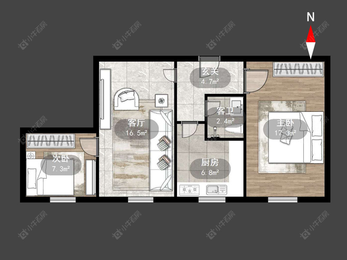 常州工房南区在售二手房源户型图_小牛看房