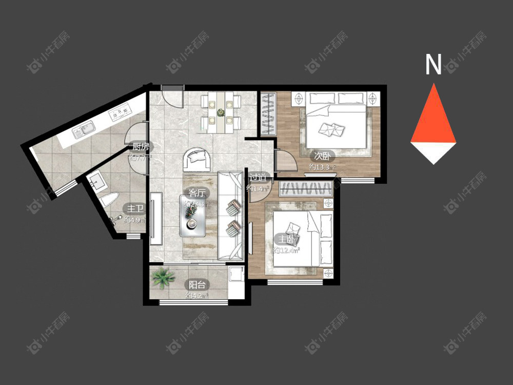 常州星河丹堤五区在售二手房源户型图_小牛看房