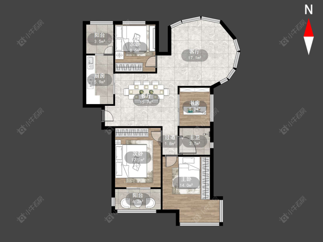 常州嘉宏盛世在售二手房源户型图_小牛看房