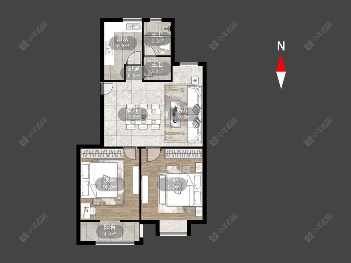 常州星海银园东区在售二手房源户型图_小牛看房